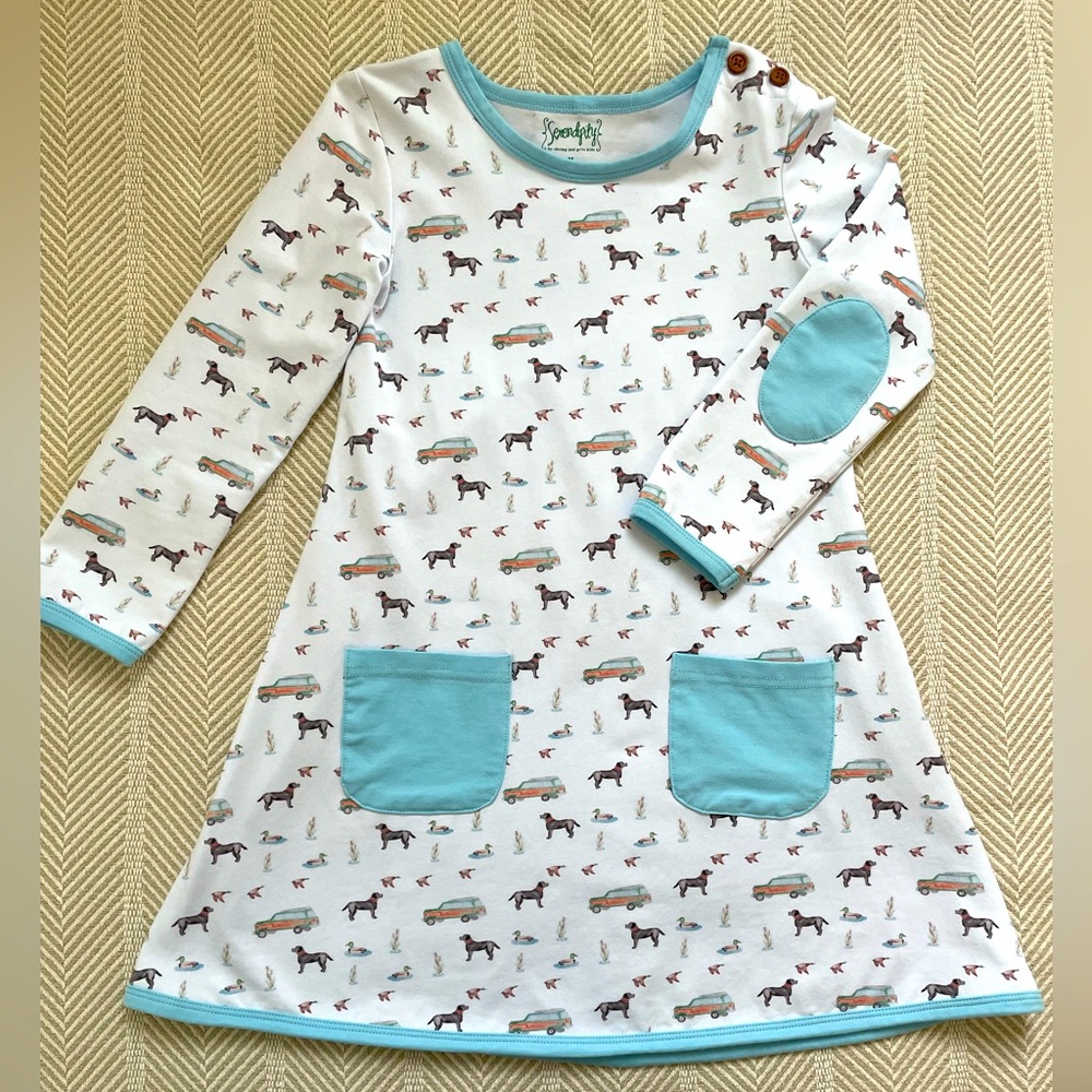 Serendipity by Shrimp and Grits Kids Duck Dog Eloise Dress